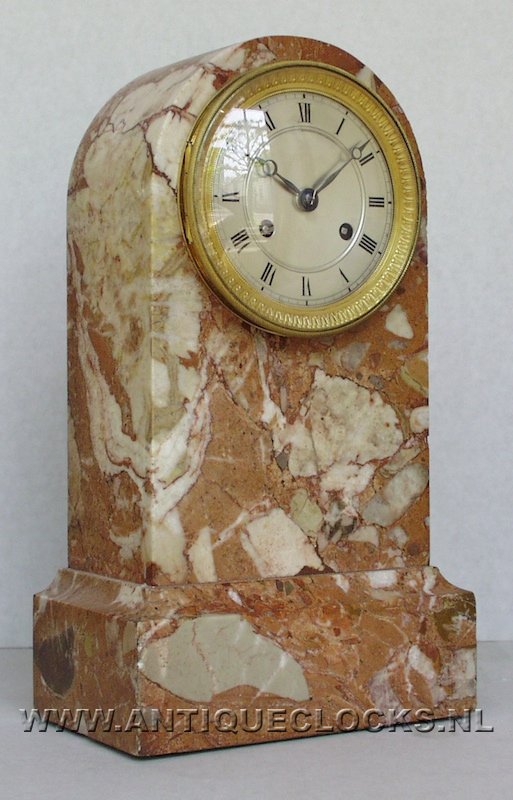 Marble mantel clock , ca 1820-30