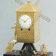 A remarkable, rare Empire table clock 
