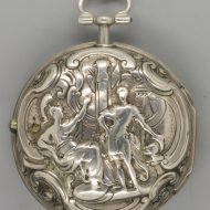 Silver repousee pair cased watch. 'Leydon, London', ca 1760