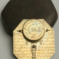 Antique sundial, signed 'P Le Maire a Paris'. ca. 1700 in original case.