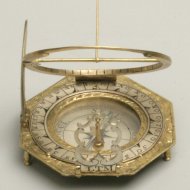 Antique Augsburg sundial, signed 'LTM' (Ludovicus Theodorus Müller), ca 1740 SOLD