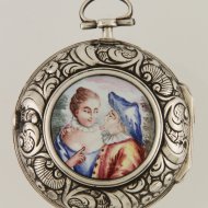 Antique dutch silver pair case pocket watch by Pieter van den Bergh, nr. 78, Rotterdam. ca 1740