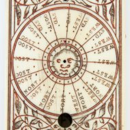 Antique ivory Nuremberg diptych sundial by Lienhart Miller 1619
