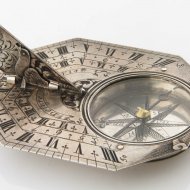 Antique french silver sundial by Delure a Paris
