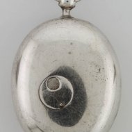 Early antique silver dutch puritan pocket watch by Jan Janss Bockels, Hage, ca. 1626-40