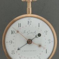 Gold dutch watch with date, signed:'Fs Gosteely à Bois le Duc'. (den Bosch)