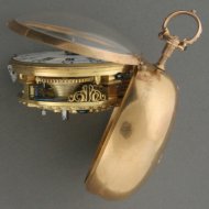 A fine, rare Repoussé verge dutch pocket watch in a triple case 