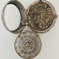Antique dutch silver pair case verge pocket watch by Willem Dadelbeek, Utrecht. ca 1740