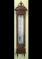 Dutch barometer, thermometer, contraleur by 'F. Bazerga te Rotterdam', tin plates. ca 1780 