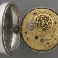 Silver paircased verge watch with date, signed: 'Beefield, London'. 1787
