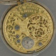 8-Day german silver pair case verge watch by 'G.W. Bolte, Rinteln' ca 1750