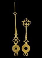 length of hands (hart to top): minute/hour: 94/63 mm. Set Nr 10, gilded. Price per set.