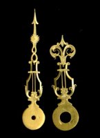 length of hands (hart to top): minute/hour: 40/30 mm. Set Nr 14, gilded. Price per set.