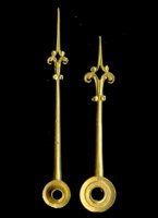 length of hands (hart to top): minute/hour: 50/43 mm. Set Nr 15, gilded. Price per set.